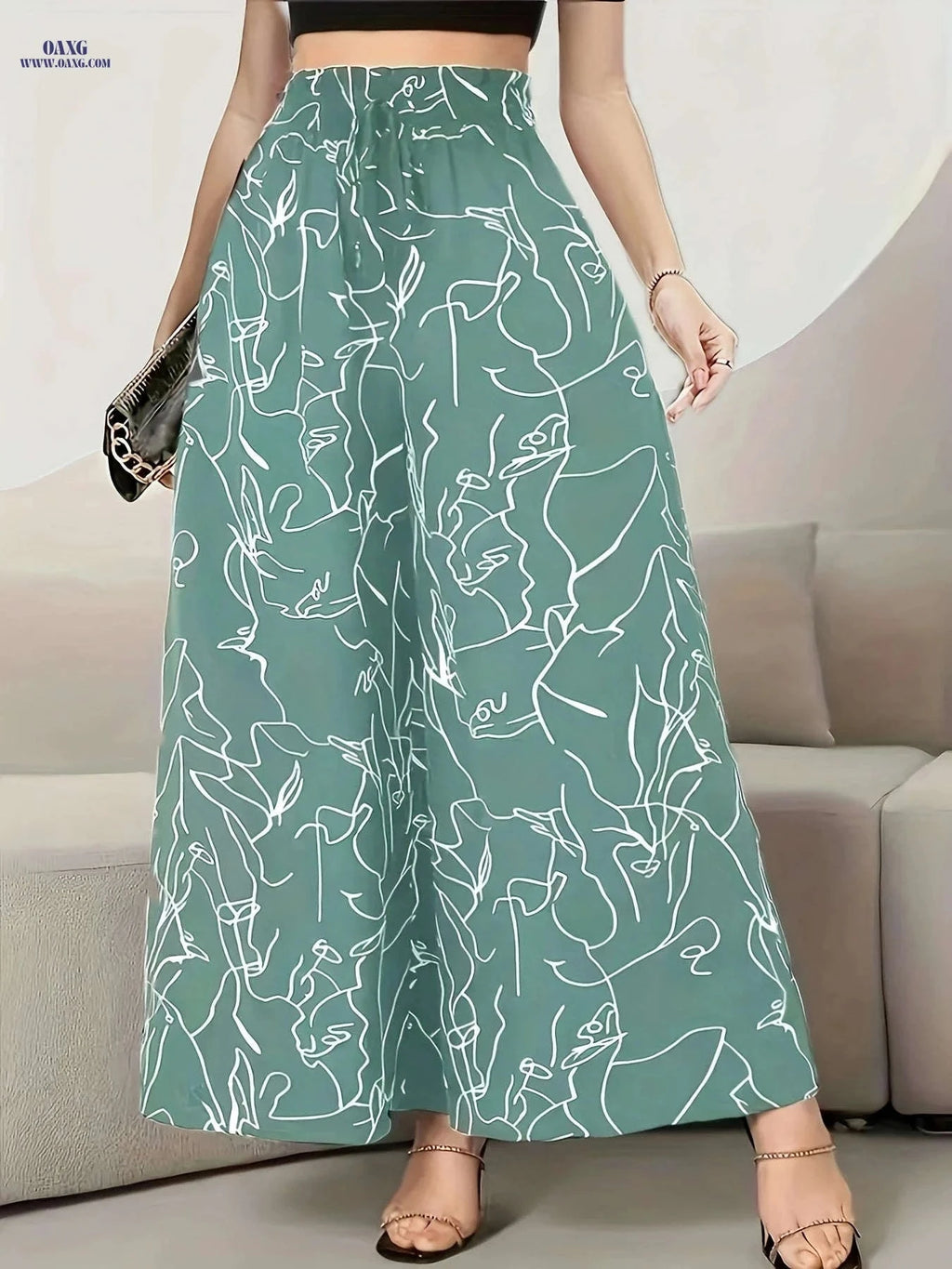 Elegant Wide-Leg Trousers - Comfortable Casual & Dressy Wear   OAXG 