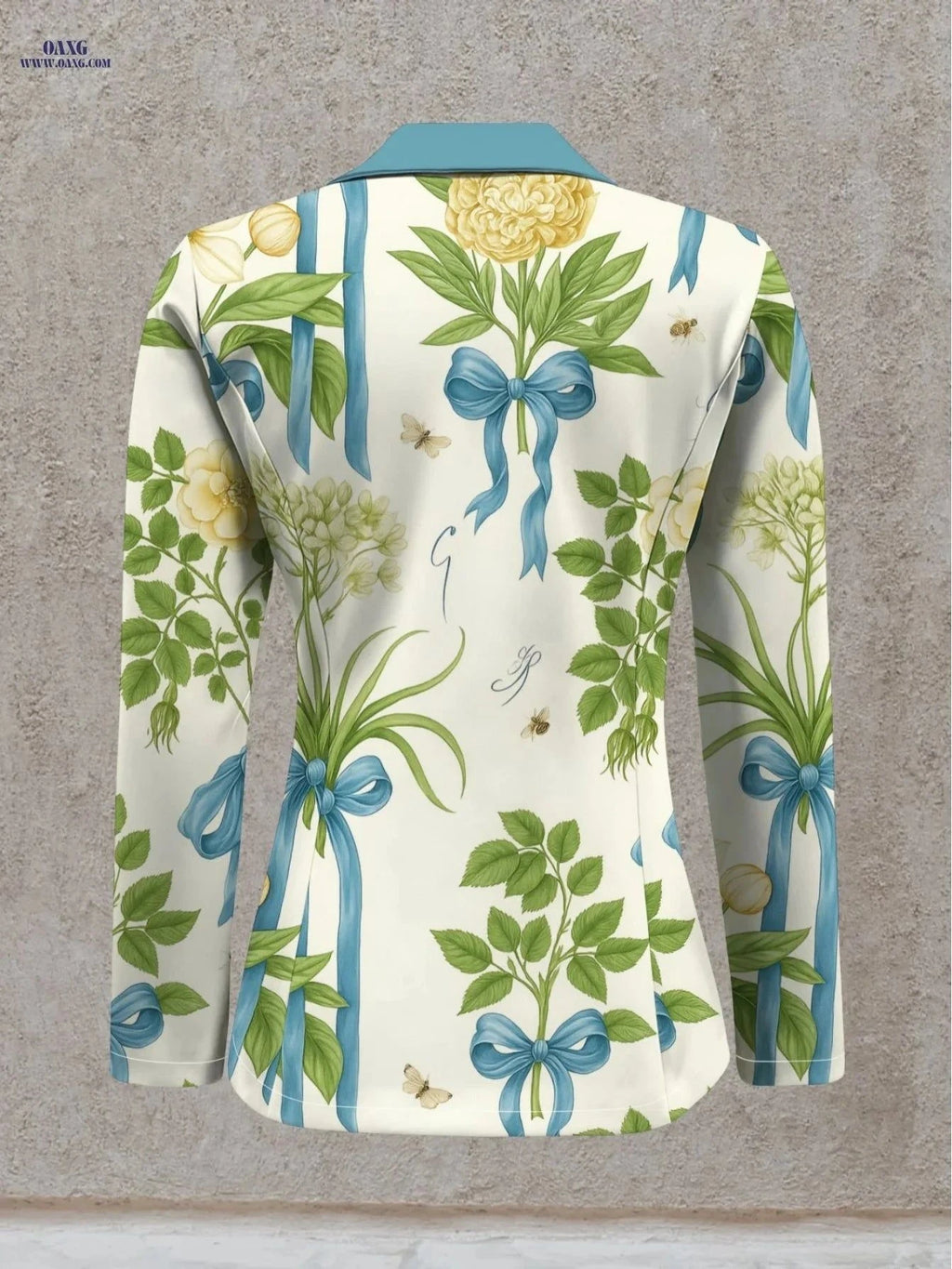 Elegant Women’s Autumn Coats - Floral Print, Long Sleeve Style   OAXG Mixed colors / S
