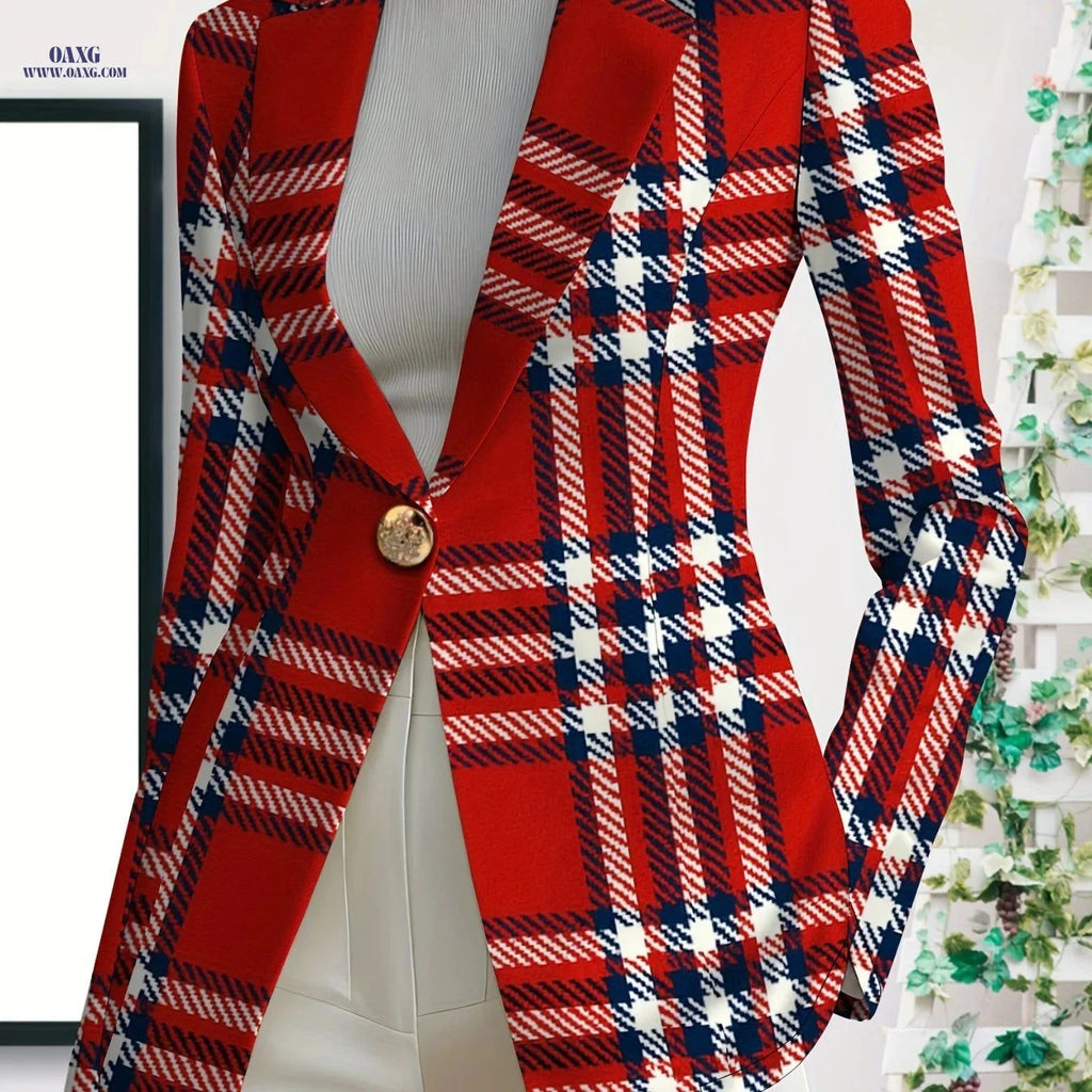 Elegant Women's Autumn Jackets - Versatile Floral Design for Fall   OAXG Mixed Color / XS