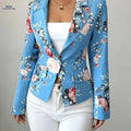 Elegant Women's Blazer - Slim Fit Single-Breasted Suit Jacket   OAXG 