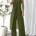 Elegant Women's Camisole 2-Piece Set - Solid Color, Spaghetti Straps   OAXG 