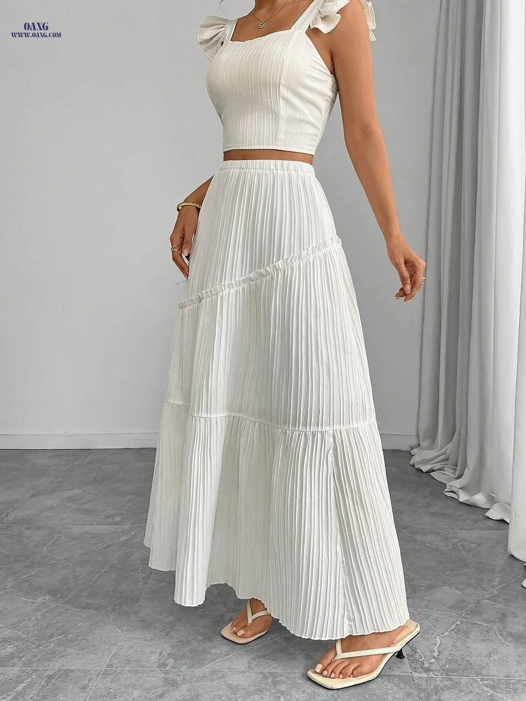 Elegant Women's Camisole Skirt Set - 2026 Spring/Summer Collection   OAXG 