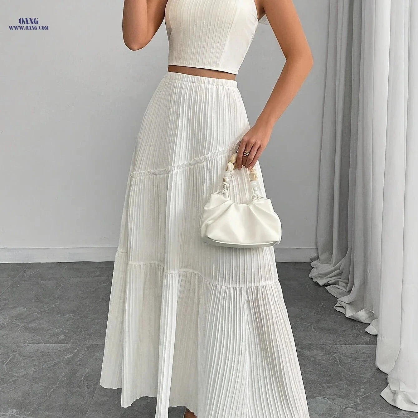 Elegant Women's Camisole Skirt Set - 2026 Spring/Summer Collection   OAXG 
