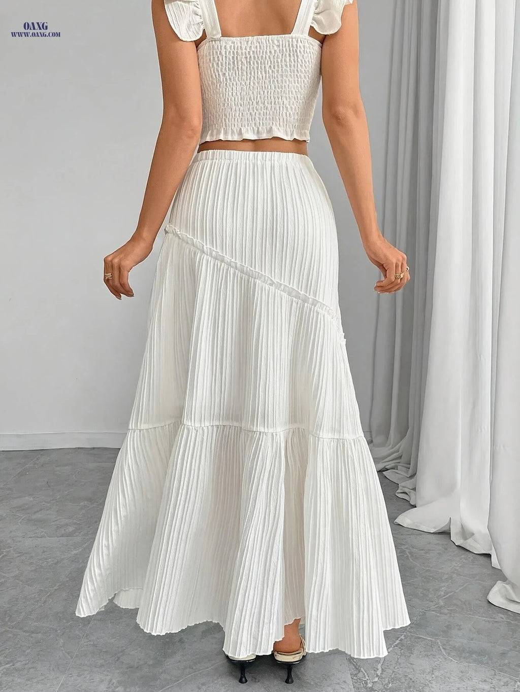 Elegant Women's Camisole Skirt Set - 2026 Spring/Summer Collection   OAXG 