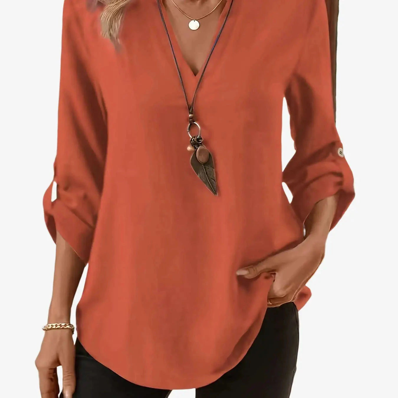 Elegant Women's Casual Short-Sleeve Shirt - Solid Color for Spring/Summer   OAXG 