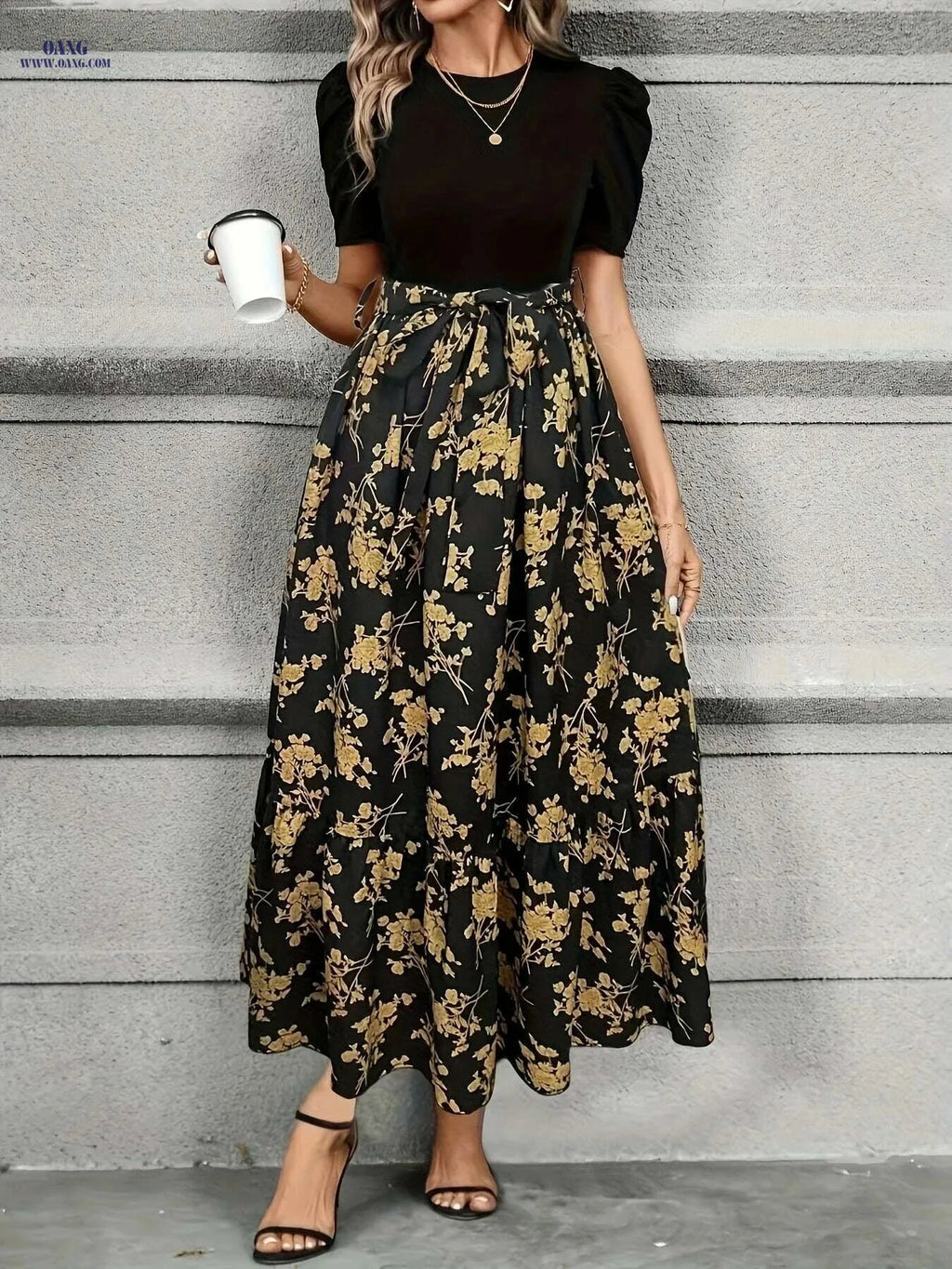 Elegant Women's Fall Dress - Perfect for Halloween and Christmas   OAXG 
