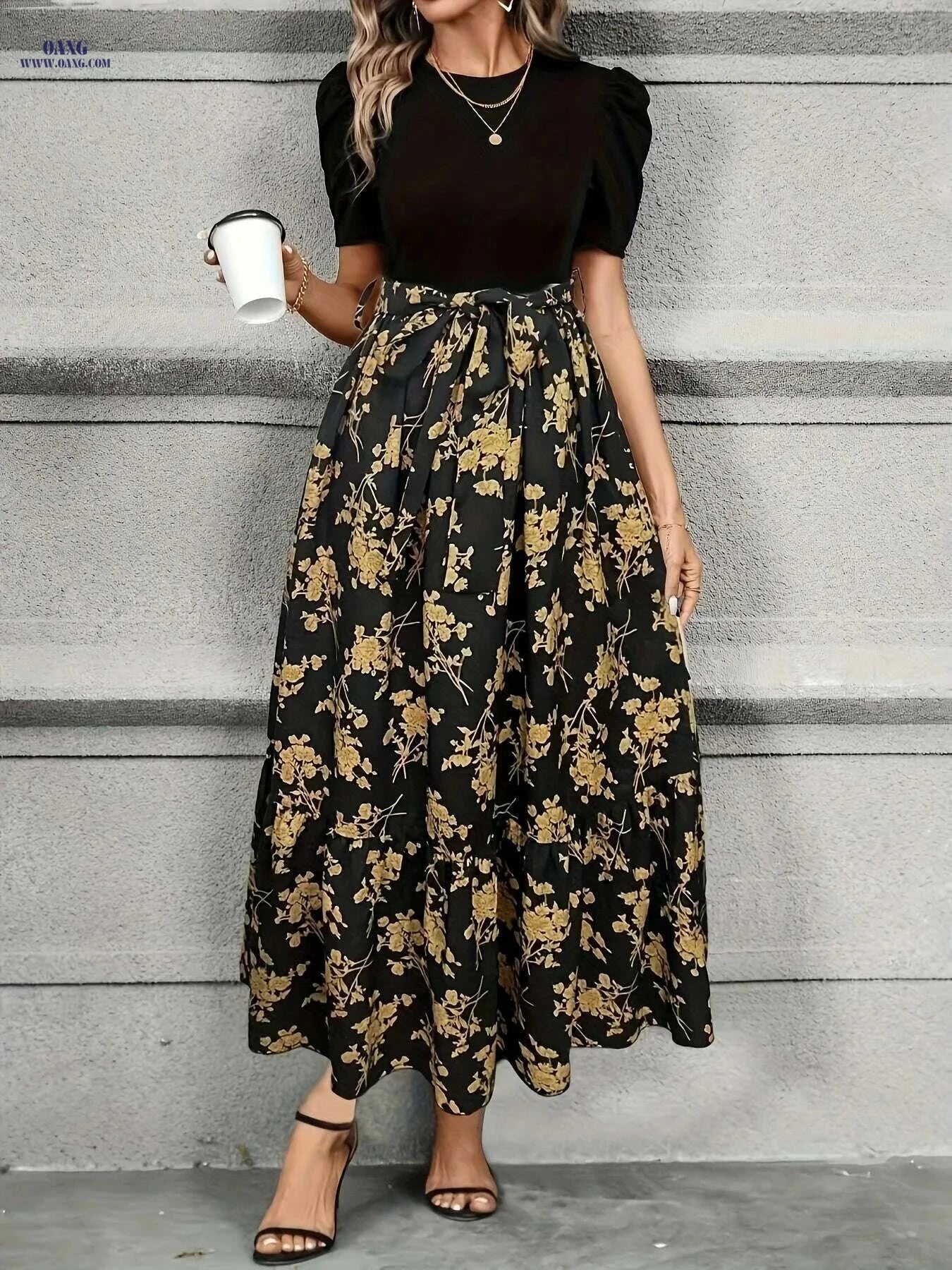 Elegant Women's Fall Dress - Perfect for Halloween and Christmas   OAXG 