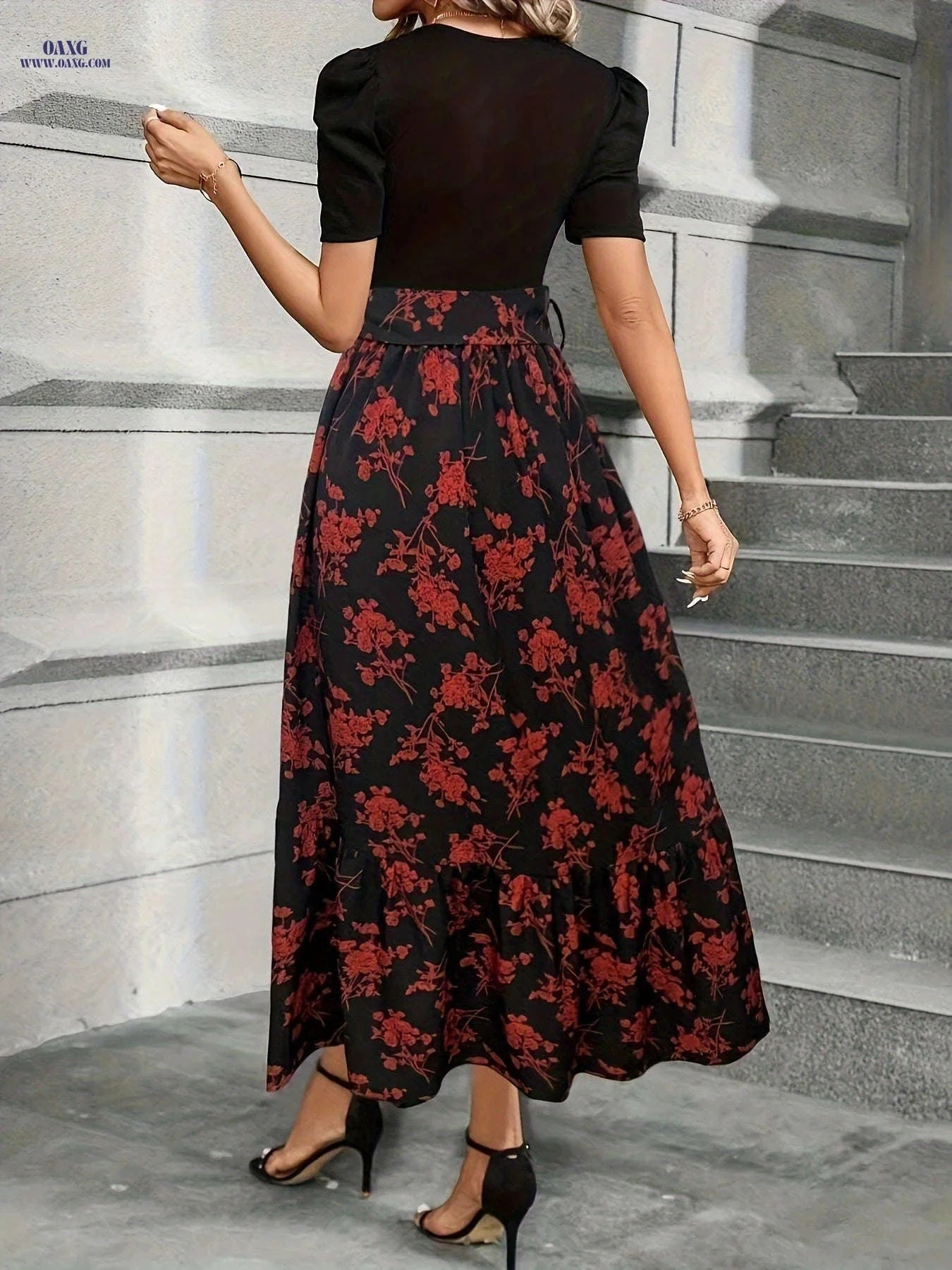 Elegant Women's Fashion Dress - Autumn Winter Seasonal Style   OAXG 