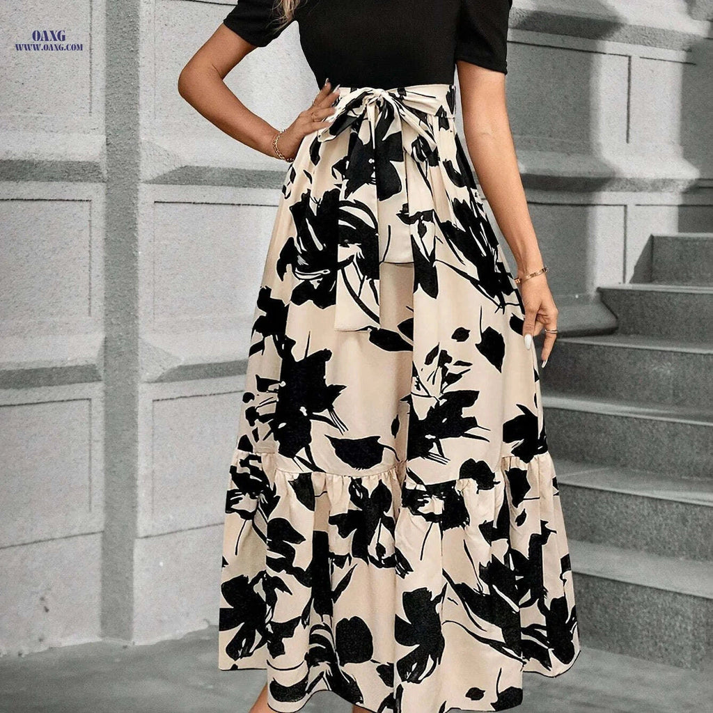 Elegant Women's Fashion Dress - Autumn Winter Seasonal Style   OAXG 