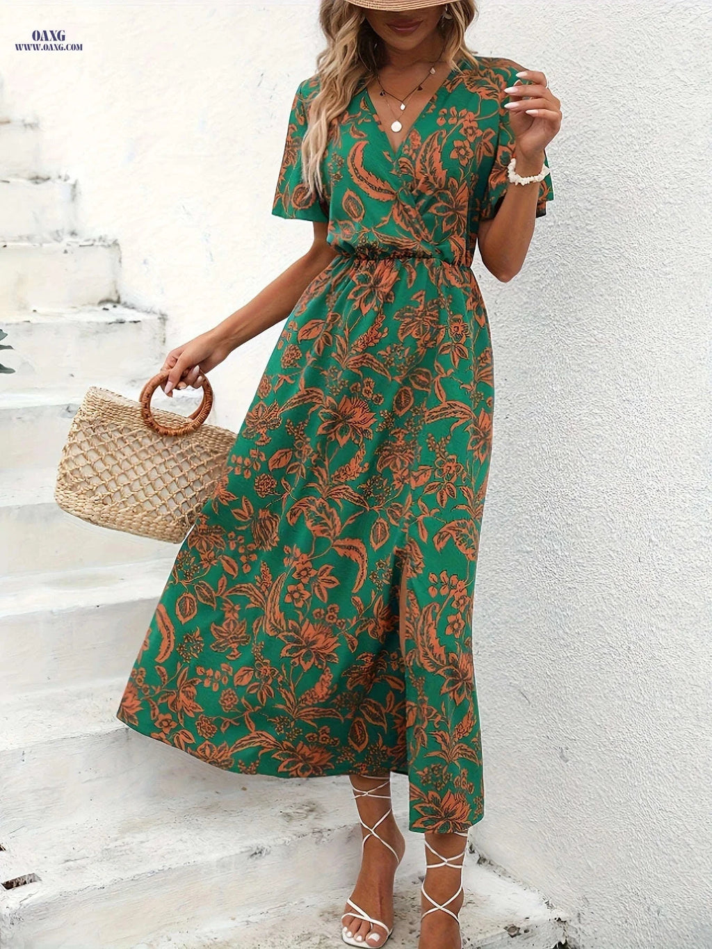 Elegant Women’s Floral Dresses - Western Fashion for All Seasons   OAXG 