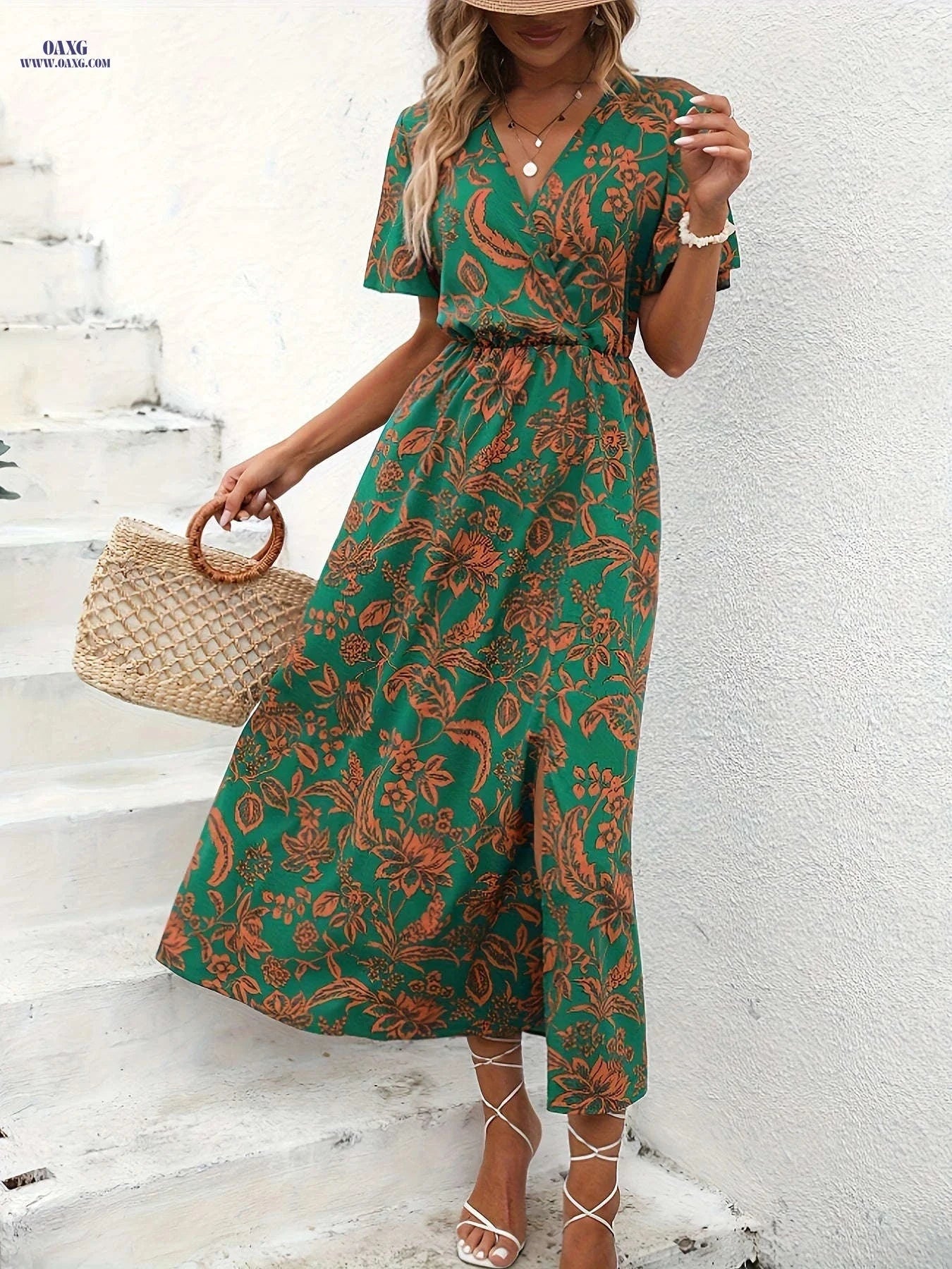 Elegant Women’s Floral Dresses - Western Fashion for All Seasons   OAXG 