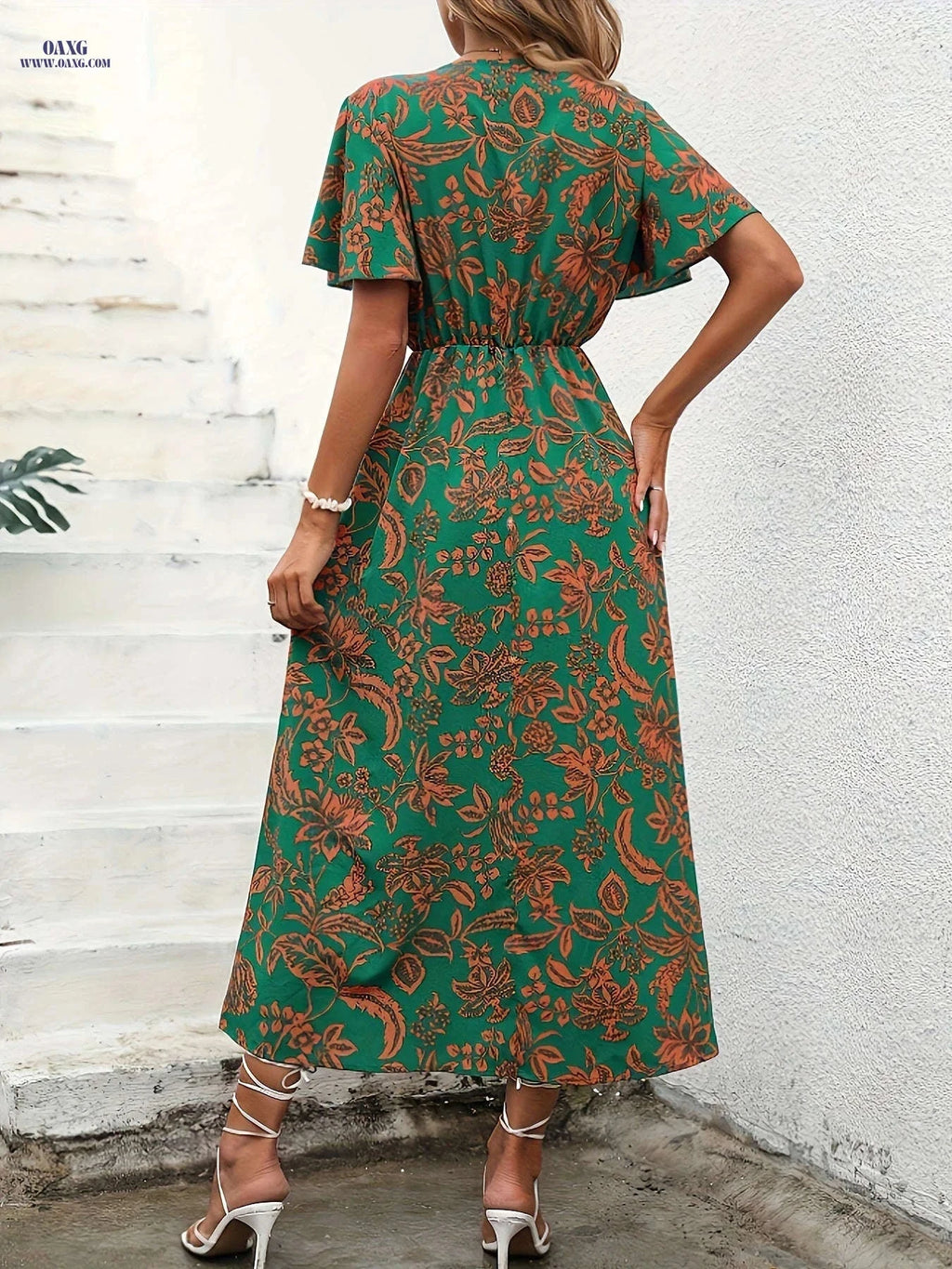Elegant Women’s Floral Dresses - Western Fashion for All Seasons   OAXG 