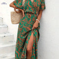 Elegant Women’s Floral Dresses - Western Fashion for All Seasons   OAXG 