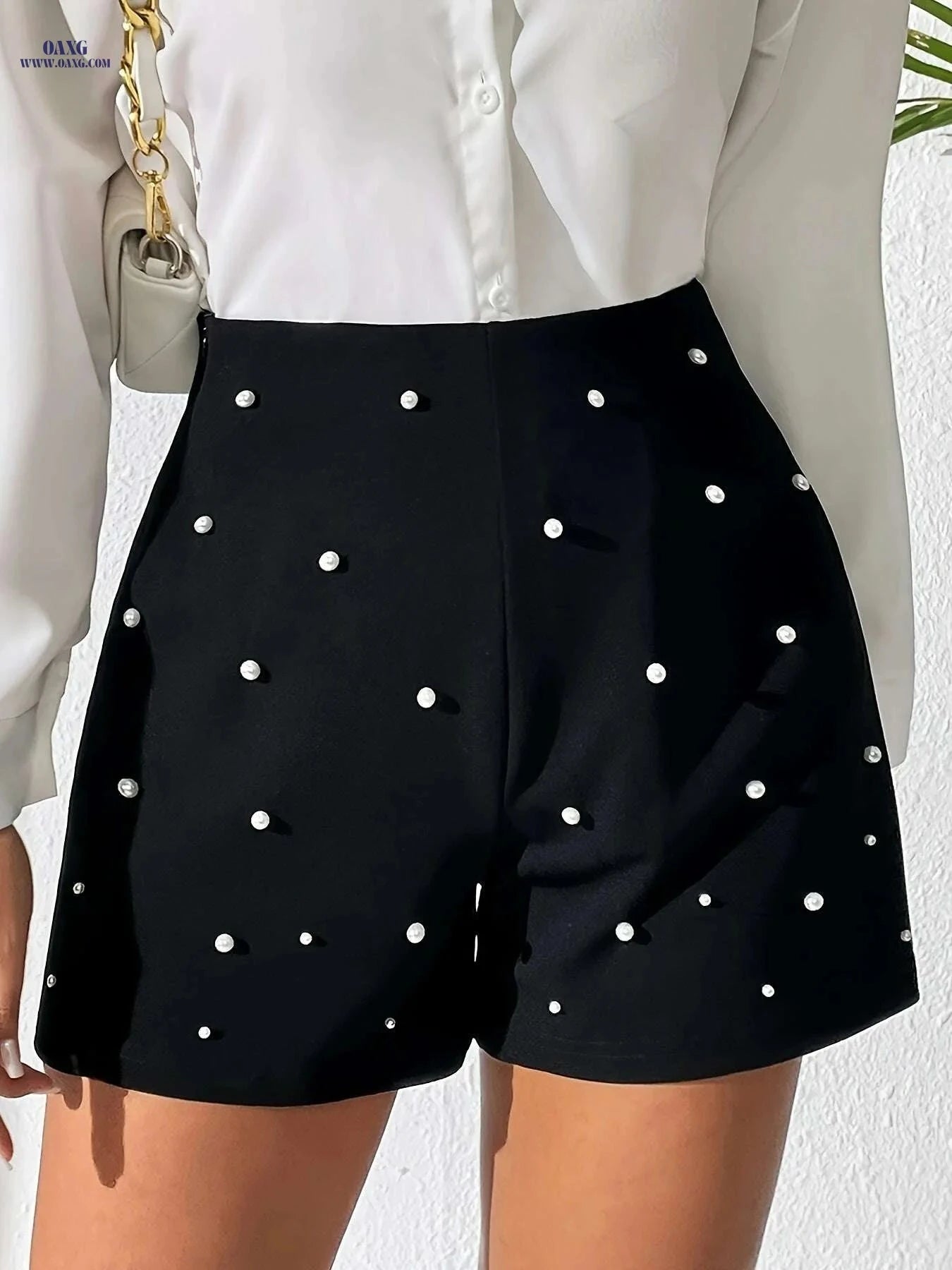 Elegant Women's Loose Fit High Waist Shorts - Comfortable & Stylish   OAXG 