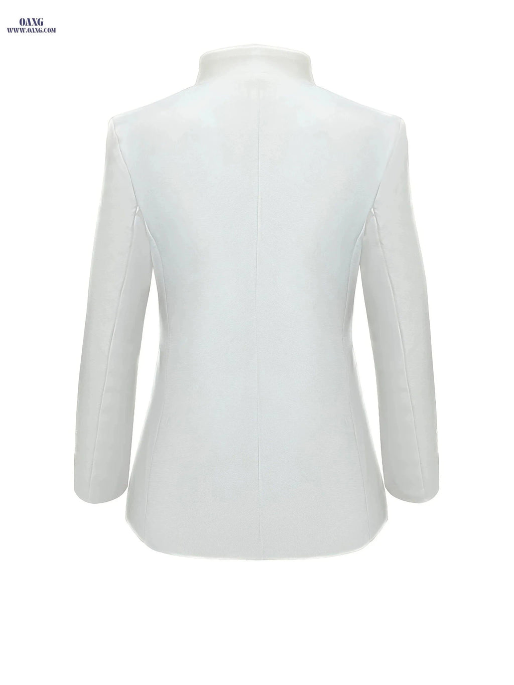 Elegant Women's One-Piece Jacket - Rose Embroidery, Casual Fit   OAXG White / S