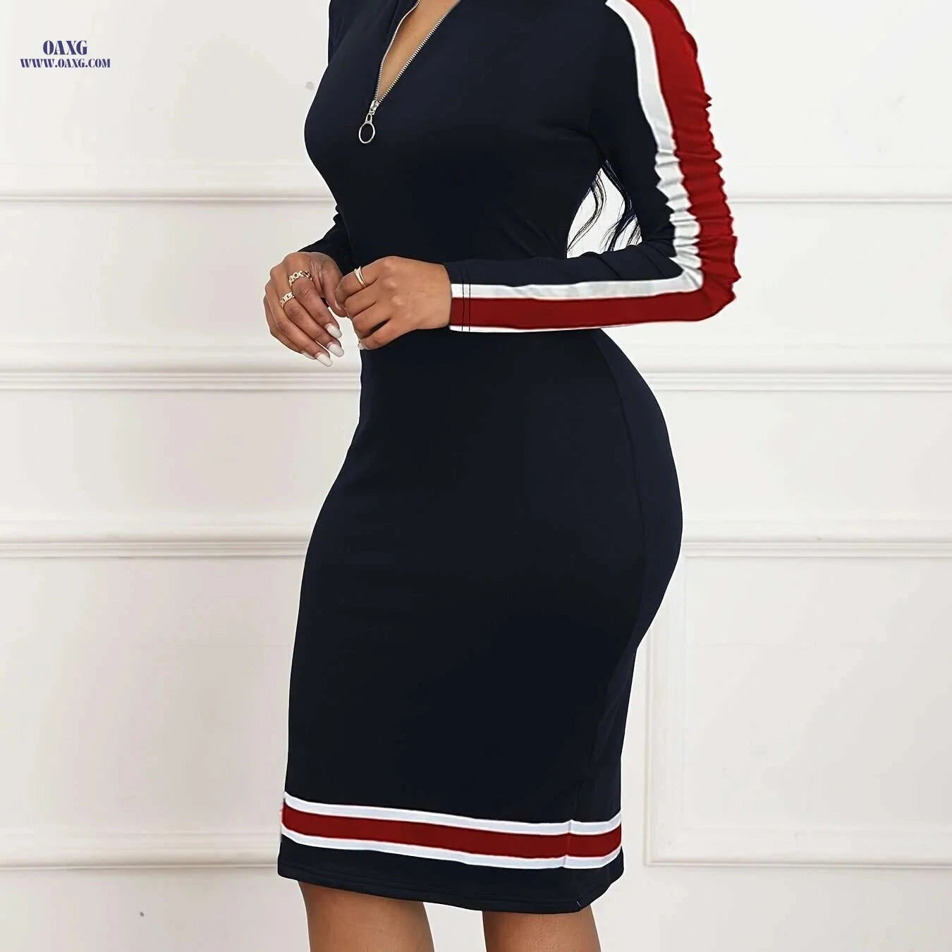 Elegant Women's Pencil Dress - Stylish & Comfortable All-Season Wear   OAXG 