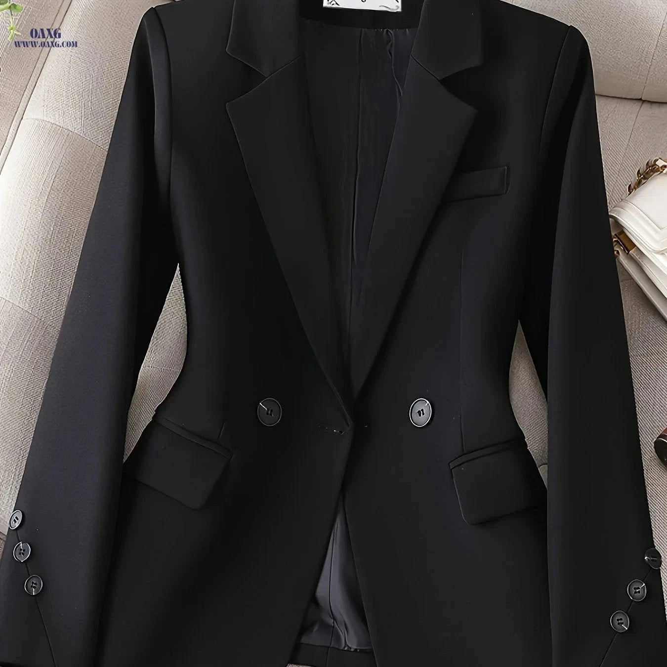 Elegant Women's Professional Suit - Slim Fit for All Seasons   OAXG White / XS