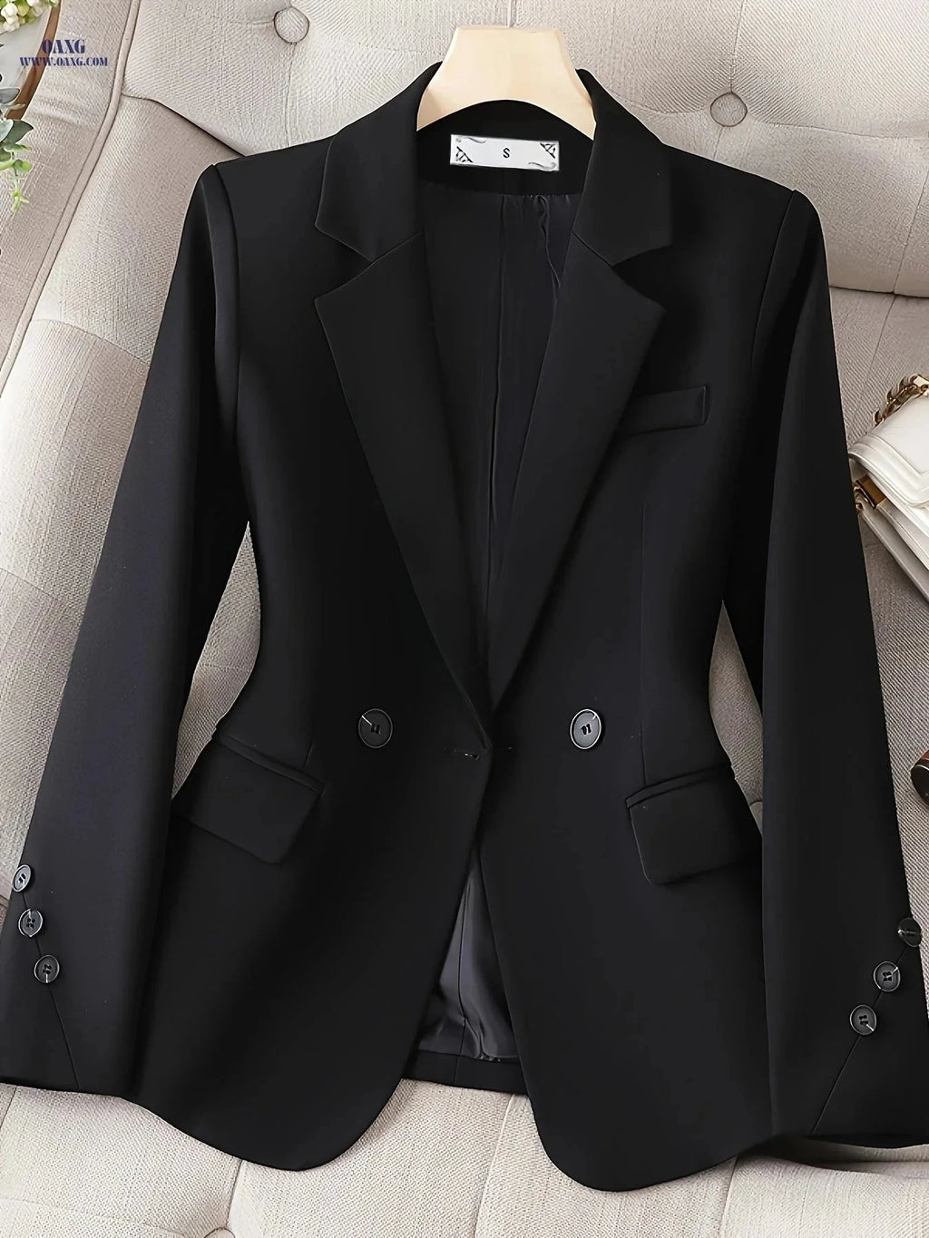 Elegant Women's Professional Suit - Slim Fit for All Seasons   OAXG White / XS