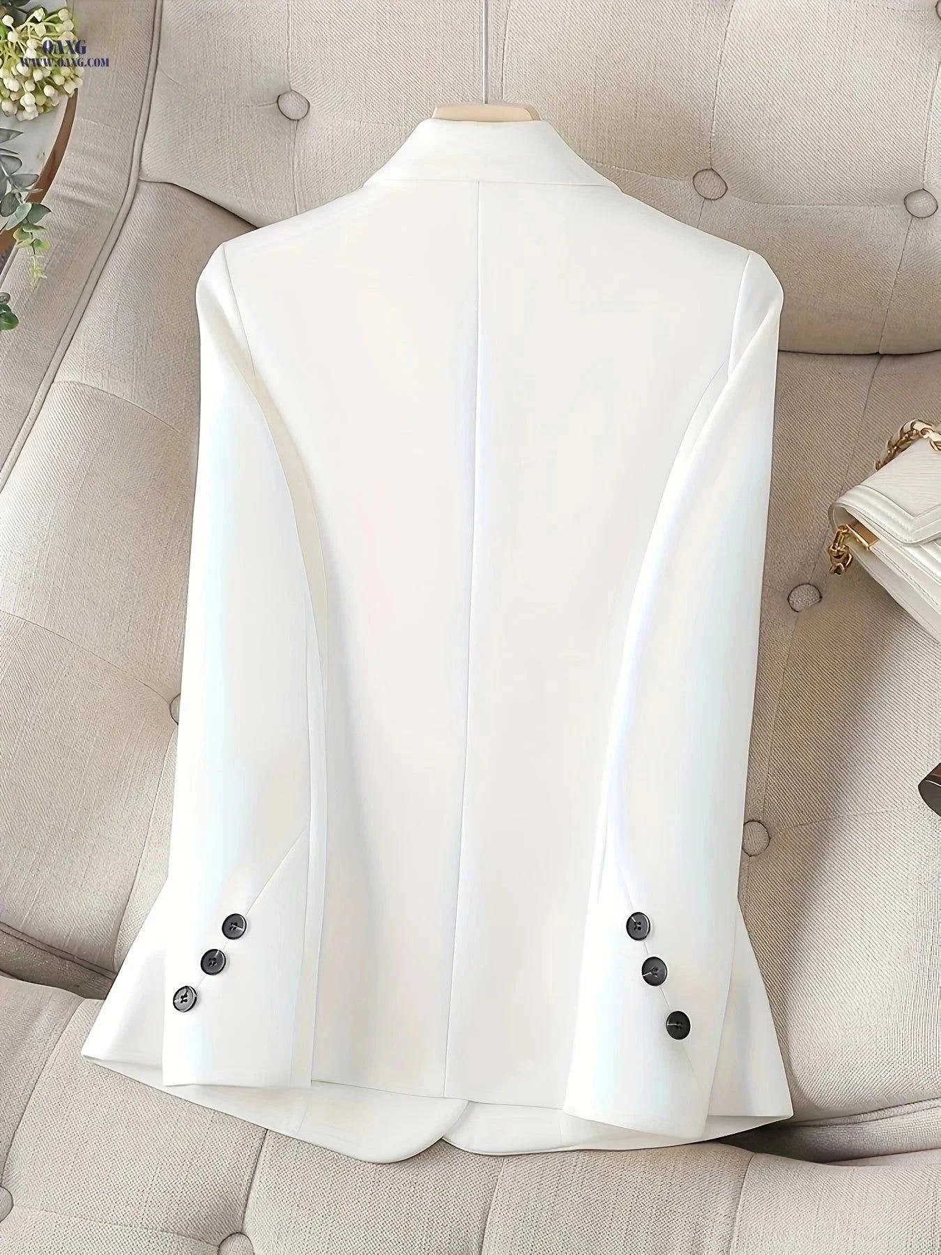 Elegant Women's Professional Suit - Slim Fit for All Seasons   OAXG White / XS