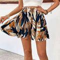 Elegant Women's Ruffled Waist Tie Skirt Pants - Vacation Ready Style   OAXG 