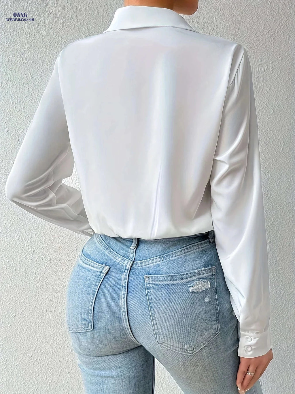 Elegant Women's Solid Color Long Sleeve Bodysuit - 100% Polyester   OAXG Black / S