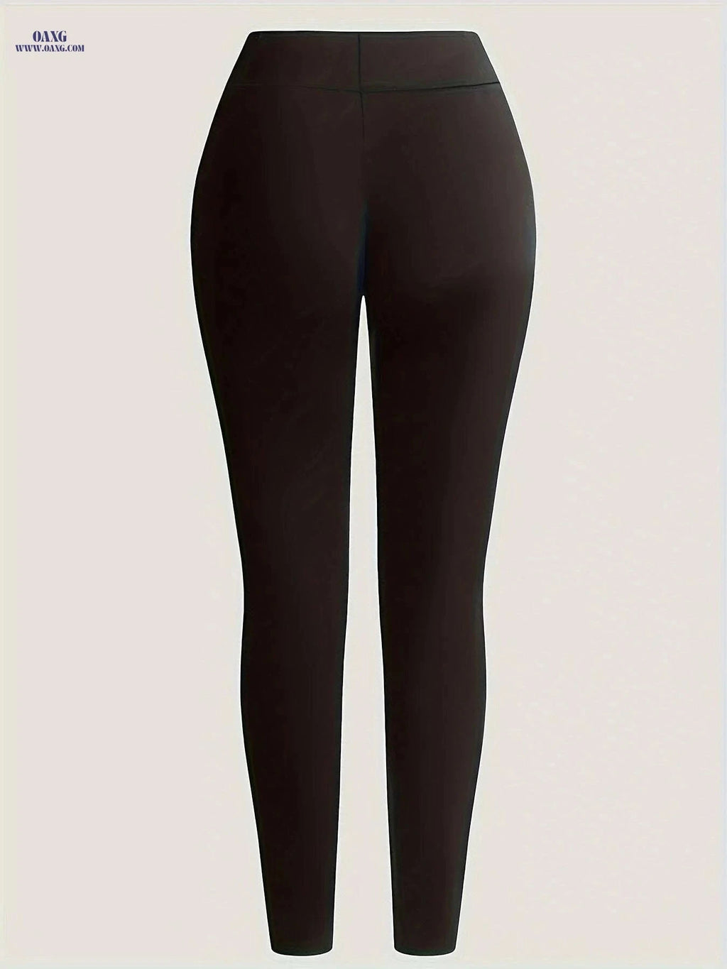 Elegant Women’s Solid Color Skinny Pants - Casual Slim Fit Trousers   OAXG Black / S