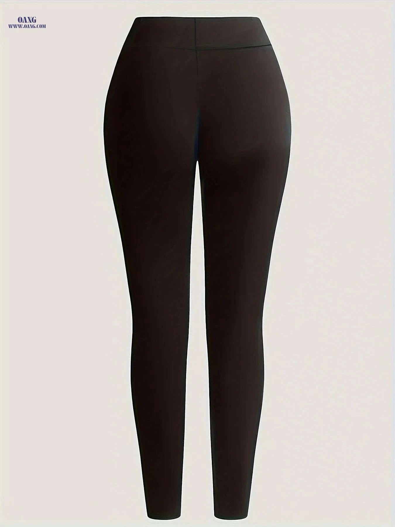 Elegant Women’s Solid Color Skinny Pants - Casual Slim Fit Trousers   OAXG Black / S