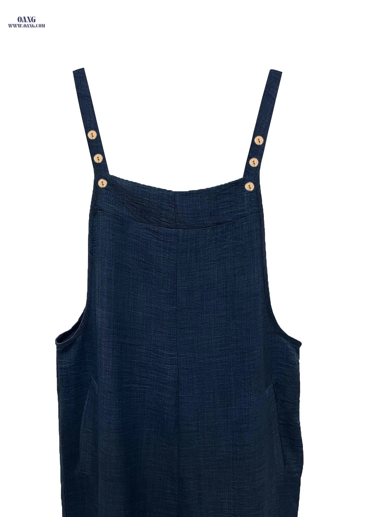 Elegant Women's Strapless Jumpsuit - Casual Beachwear, Machine Washable   OAXG Blue Navy / S