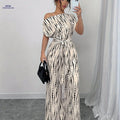 Elegant Women's Striped Off-Shoulder Jumpsuit - Summer Fashion   OAXG 