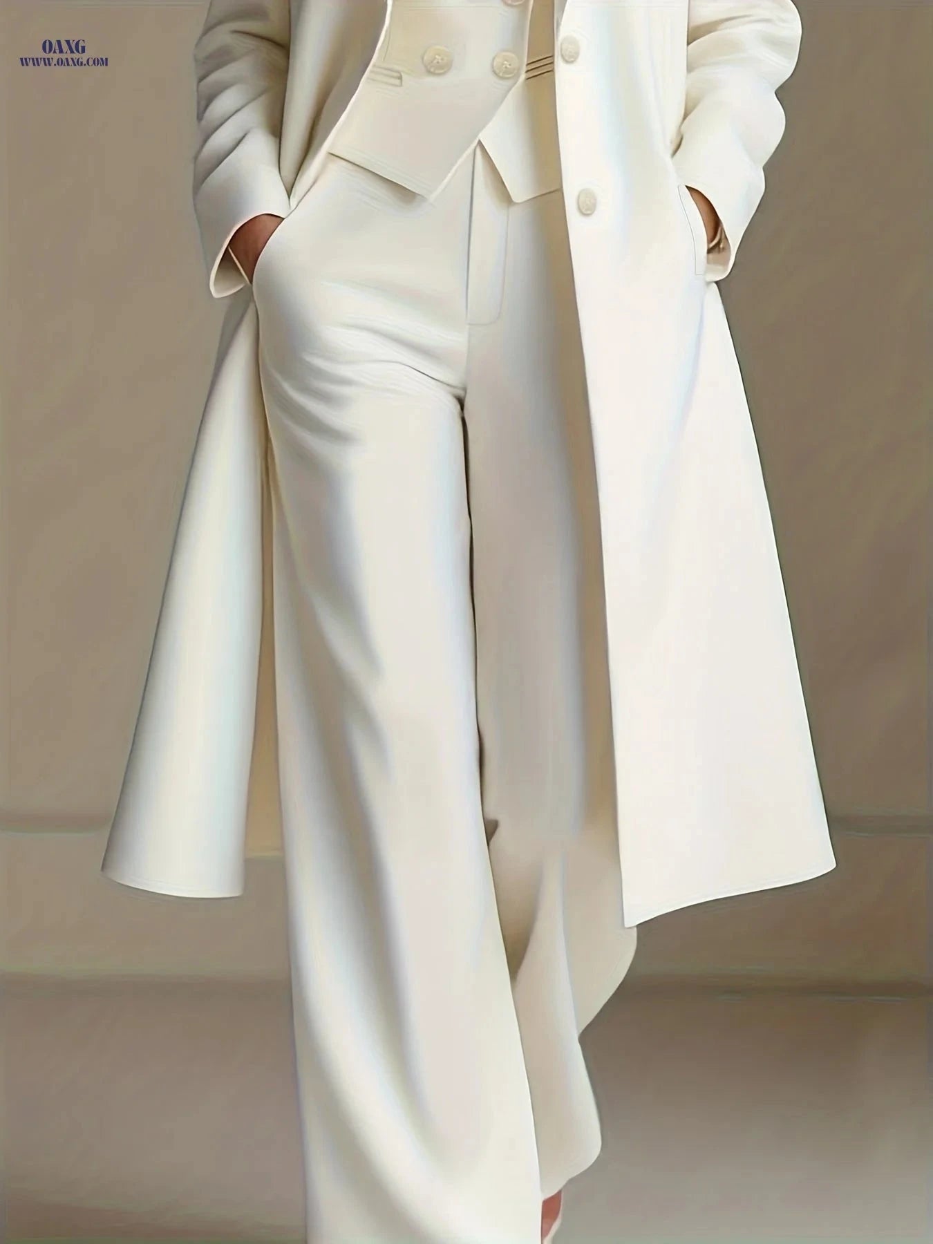 Elegant Women's Three-Piece Suit - Blazer, Vest & Trousers Set   OAXG 