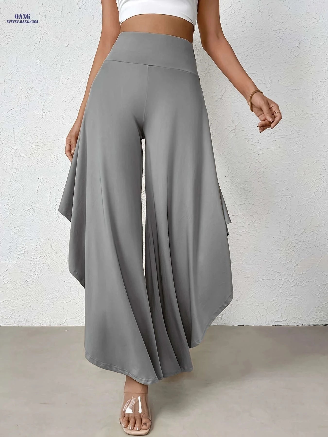 Elegant Yenaise Directional Pants - Comfortable Wide Leg for Spring   OAXG Khaki / XS
