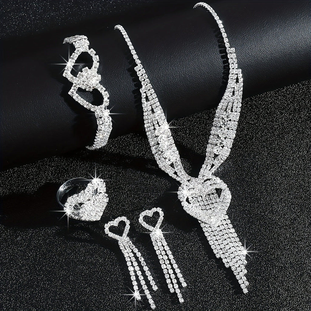 Ensemble Bijoux Mariage Luxe - Collier, Bracelet, Boucles d'Oreilles   OAXG 