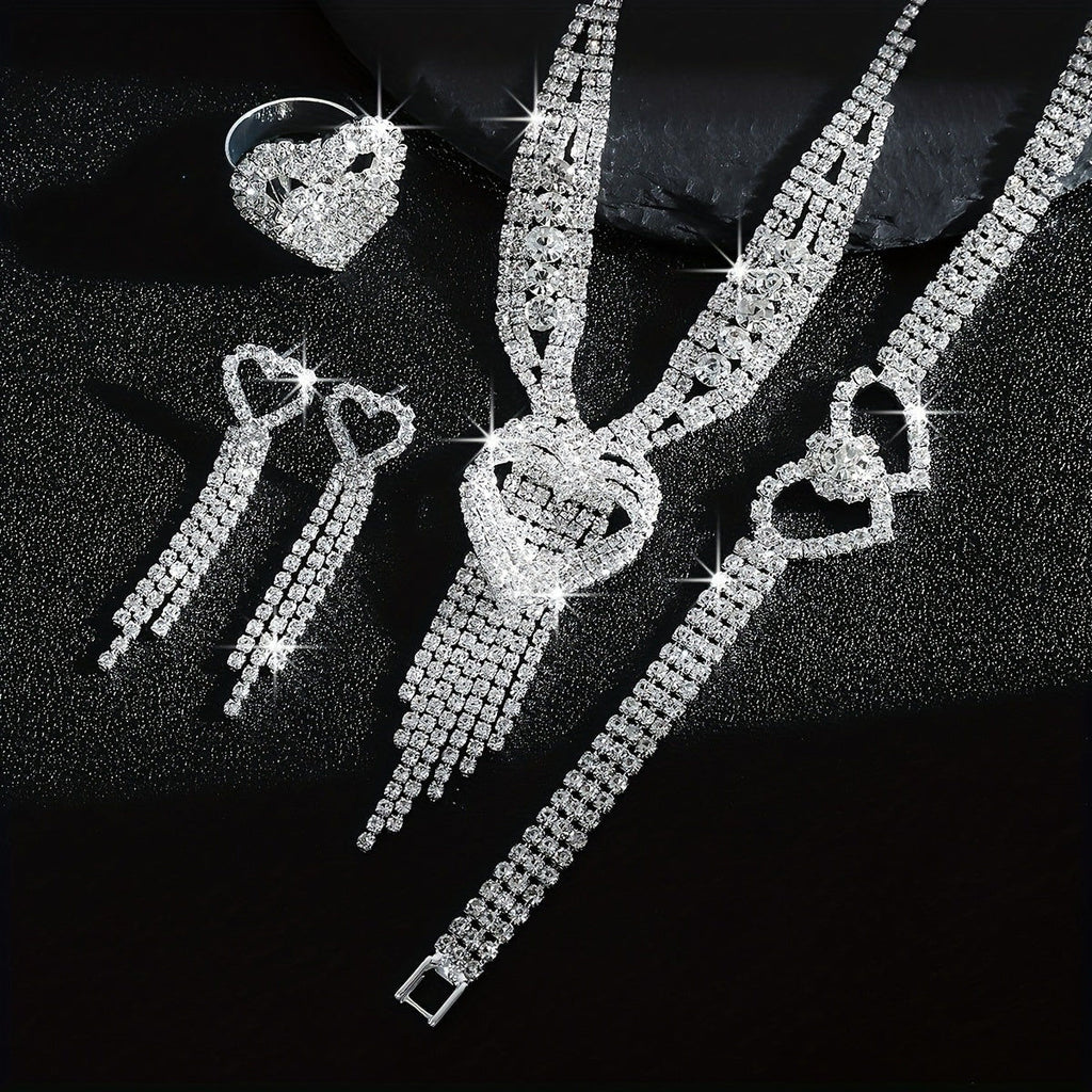 Ensemble Bijoux Mariage Luxe - Collier, Bracelet, Boucles d'Oreilles   OAXG 