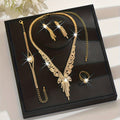 Ensemble Bijoux Papillon Élégant - Doré/Silvery Collier, Bracelet   OAXG 