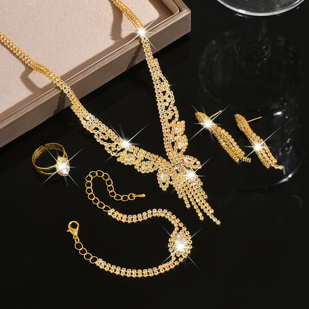 Ensemble Bijoux Papillon Élégant - Doré/Silvery Collier, Bracelet   OAXG Silvery / HB945B9006R9005