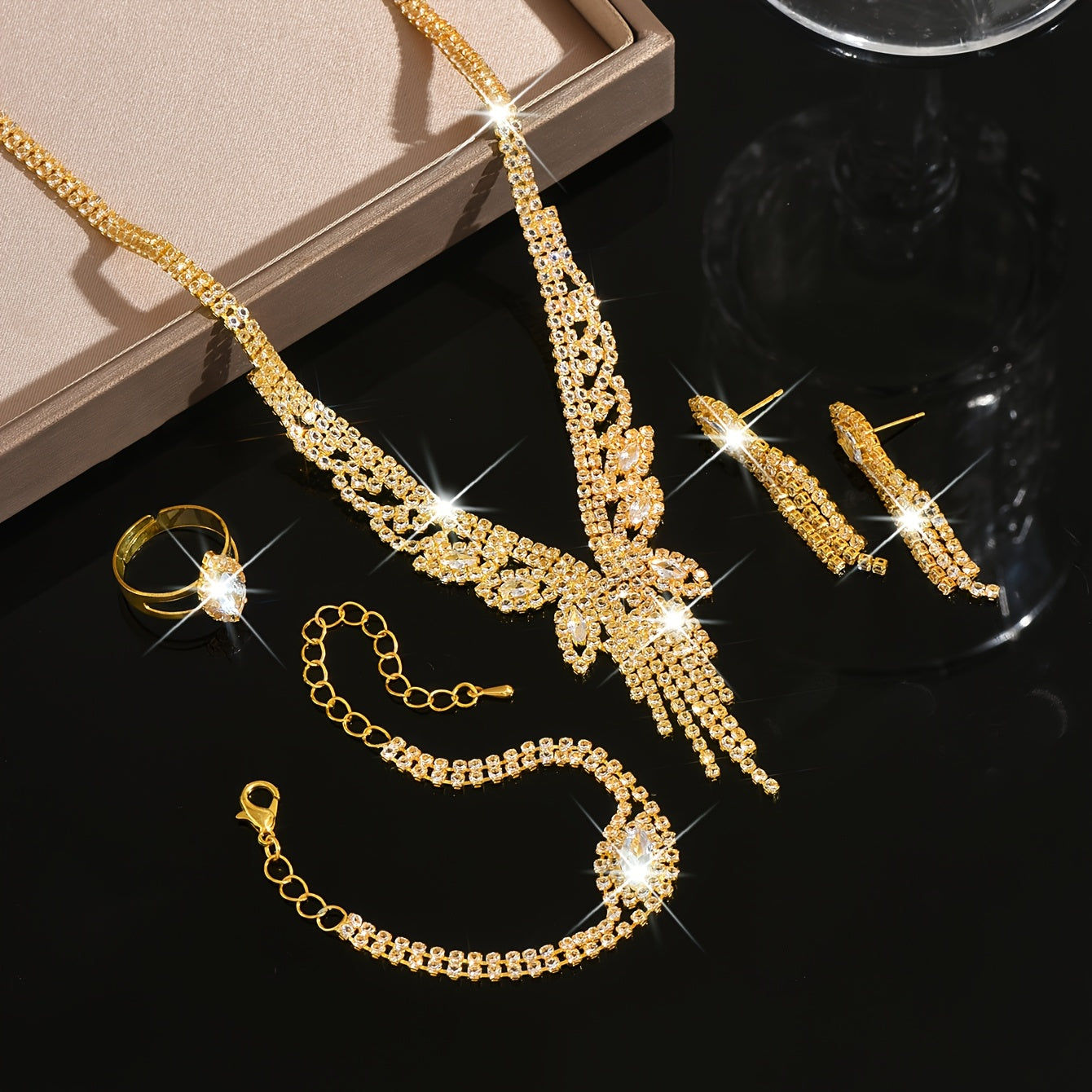 Ensemble Bijoux Papillon Élégant - Doré/Silvery Collier, Bracelet   OAXG Silvery / HB945B9006R9005