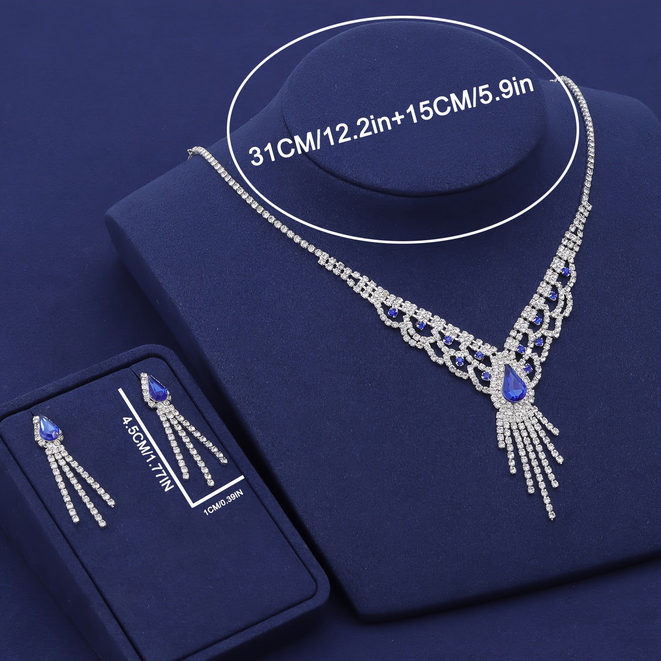 Ensemble de Bijoux Femme 3 pièces - Collier et Boucles d'Oreilles Élegants   OAXG 