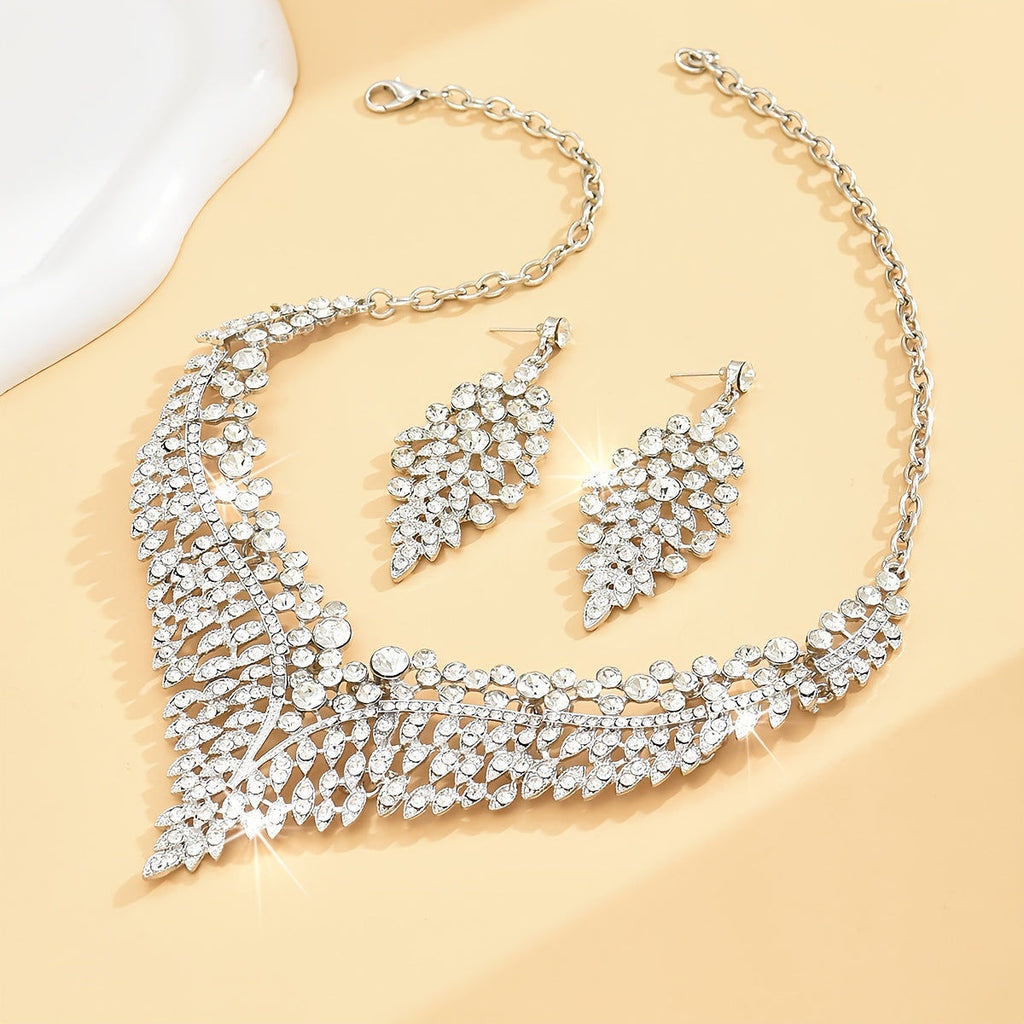 Ensemble de Bijoux Vintage - Collier et Boucles d'Oreilles, Luxe   OAXG 