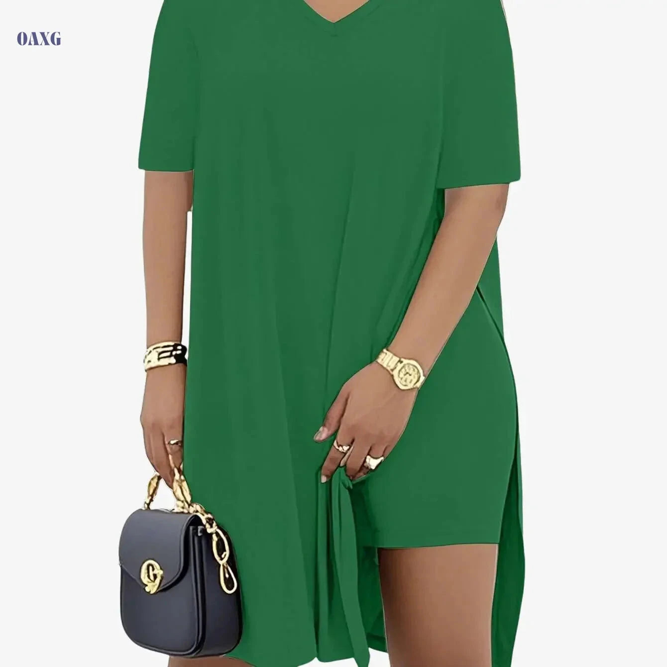 EOJN Women's Elegant V-Neck T-Shirt & Shorts Set for Gym   OAXG 