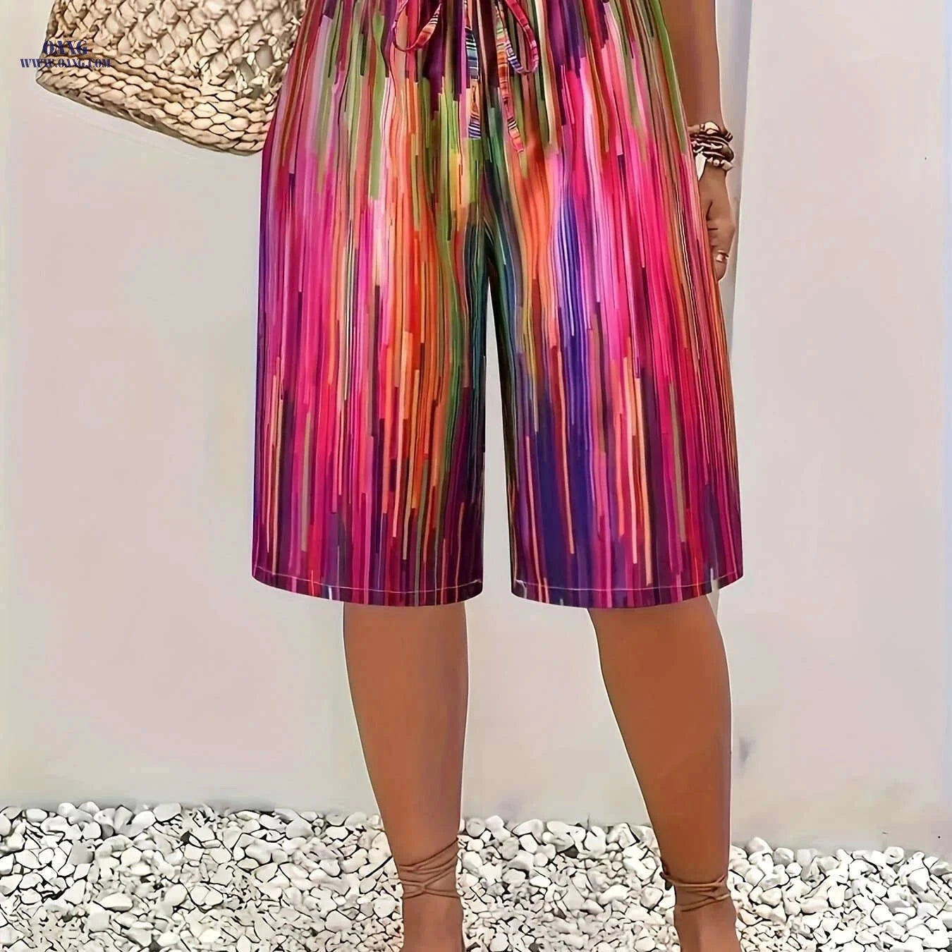 European & American Casual High-Waisted Printed Shorts - Summer Style   OAXG 