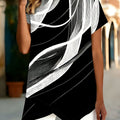 European and American Women's Fashion Printed T-Shirt   OAXG Black / S