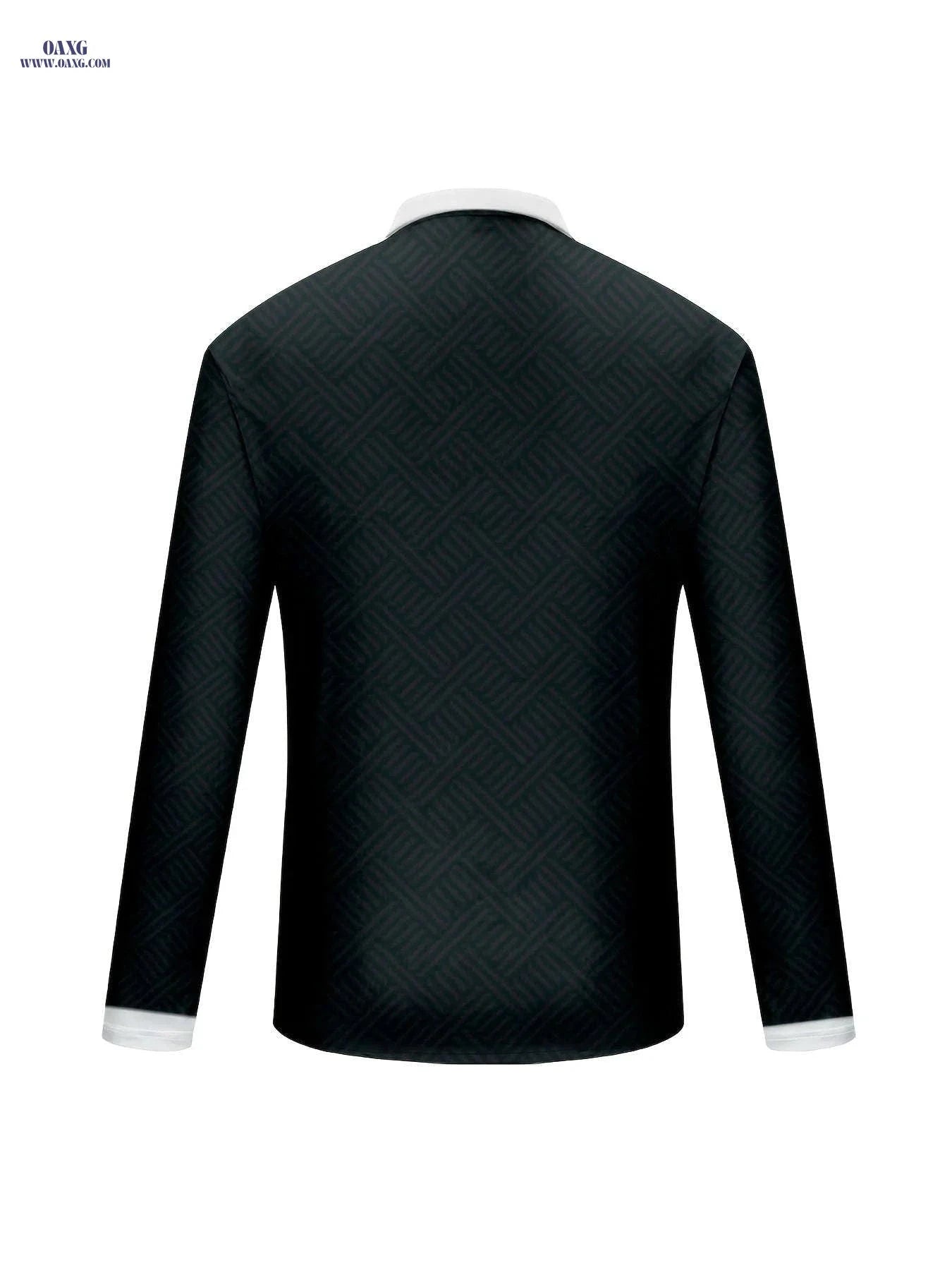 European and N Fashion Long Sleeve Shirt - Black & White Casual Style   OAXG 