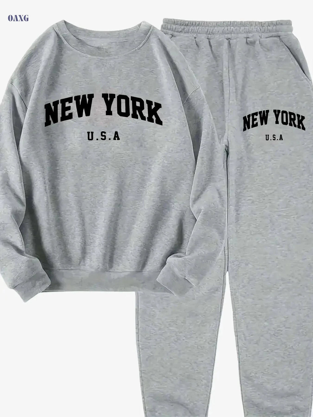 European Fleece Hoodie Set - Casual Sportswear for Stylish Women   OAXG Black / S
