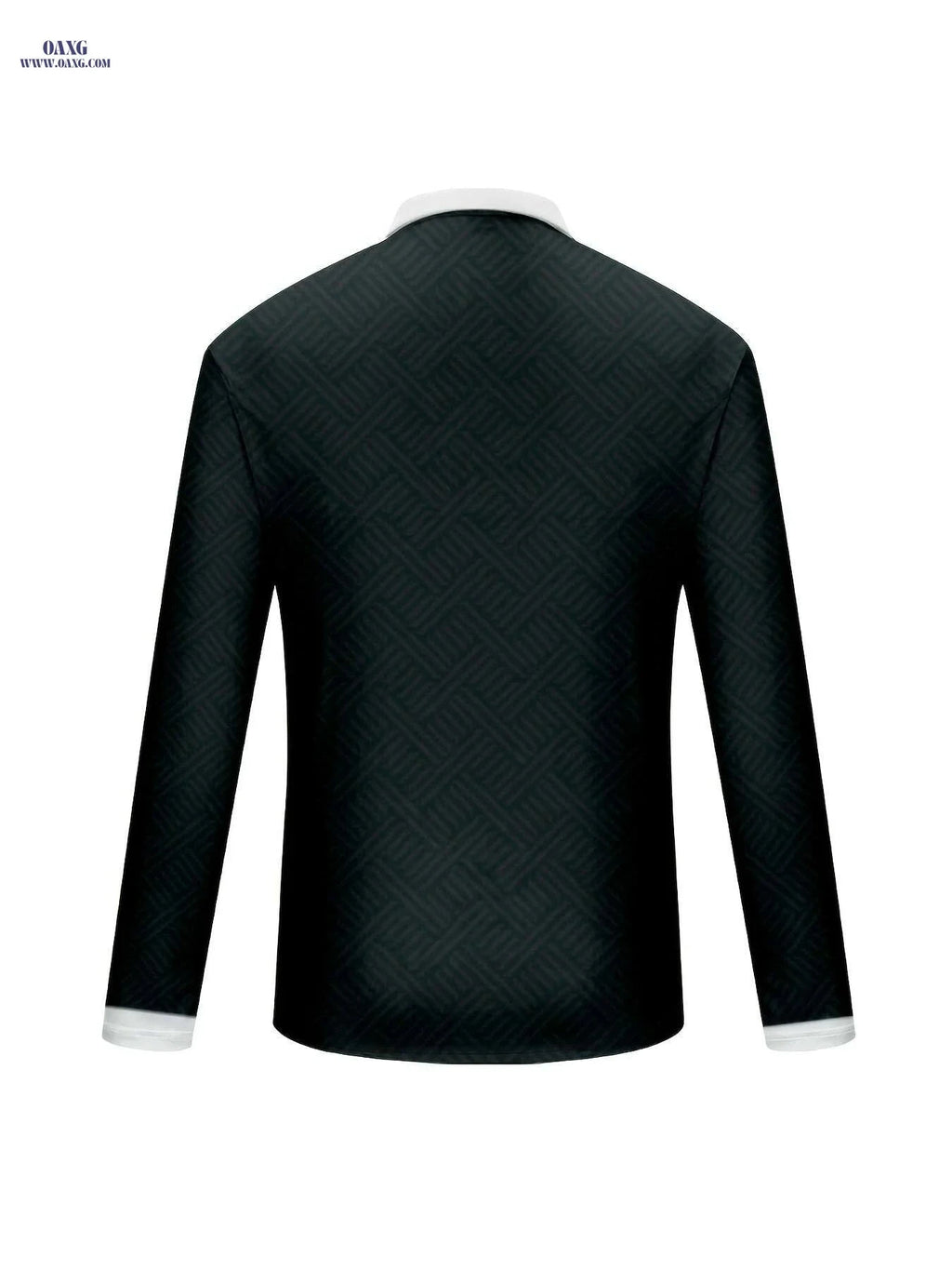 European Men's Long Sleeve Shirt - Classic Black & White Design   OAXG Black / M