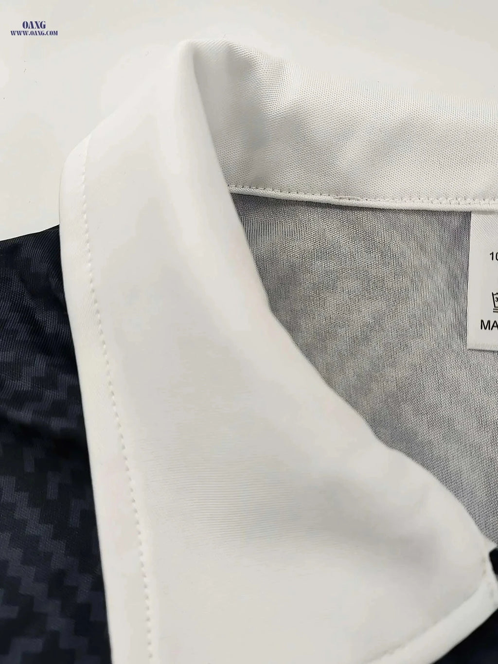 European Men's Long Sleeve Shirt - Classic Black & White Design   OAXG Black / M