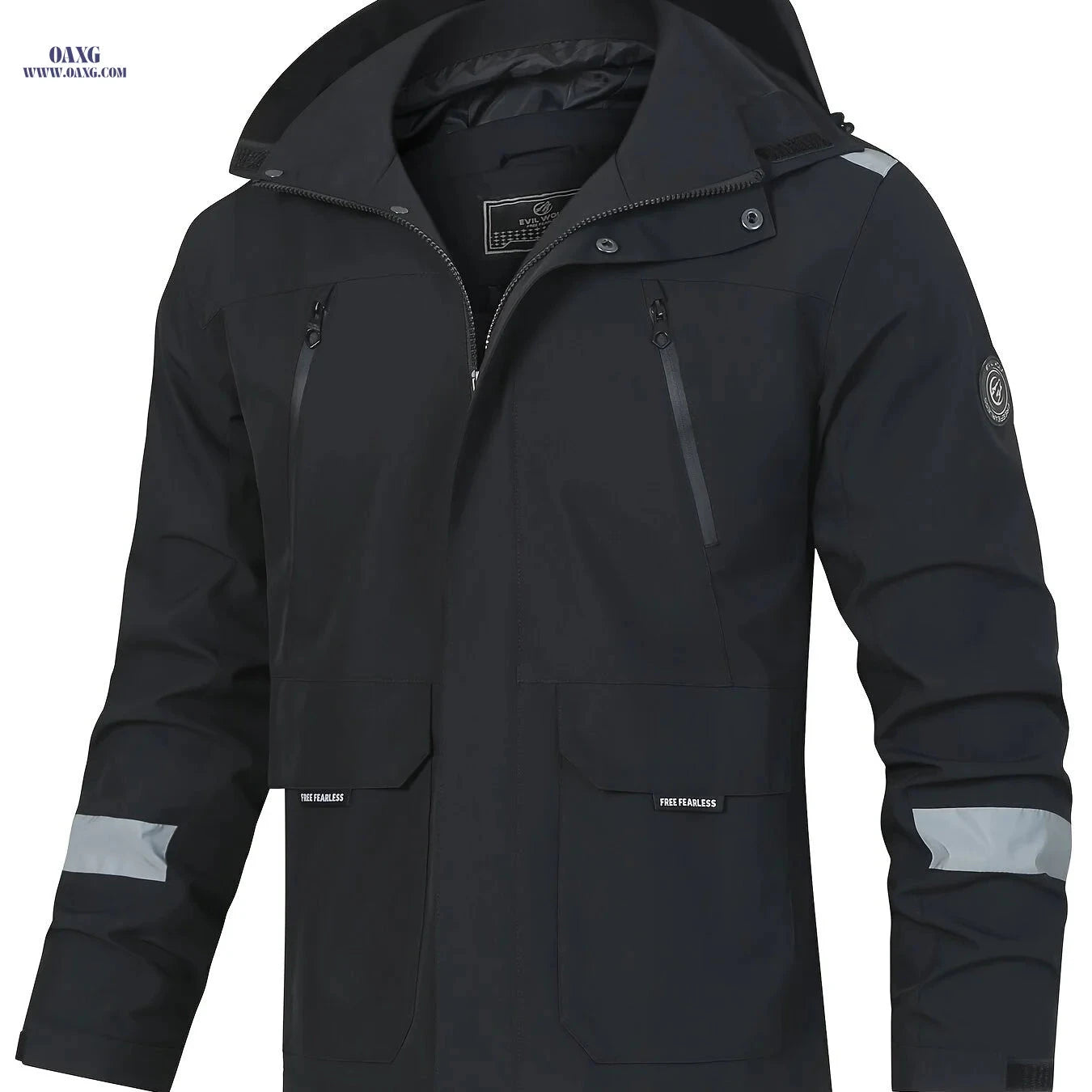 EVIL WOLF Men's Lightweight Casual Jacket - Trendy & Versatile   OAXG 