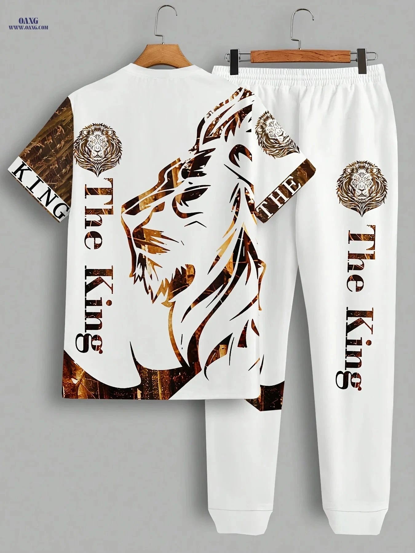 Fashion Lion Men's Casual Set - Short-Sleeve T-Shirt & Pants   OAXG 