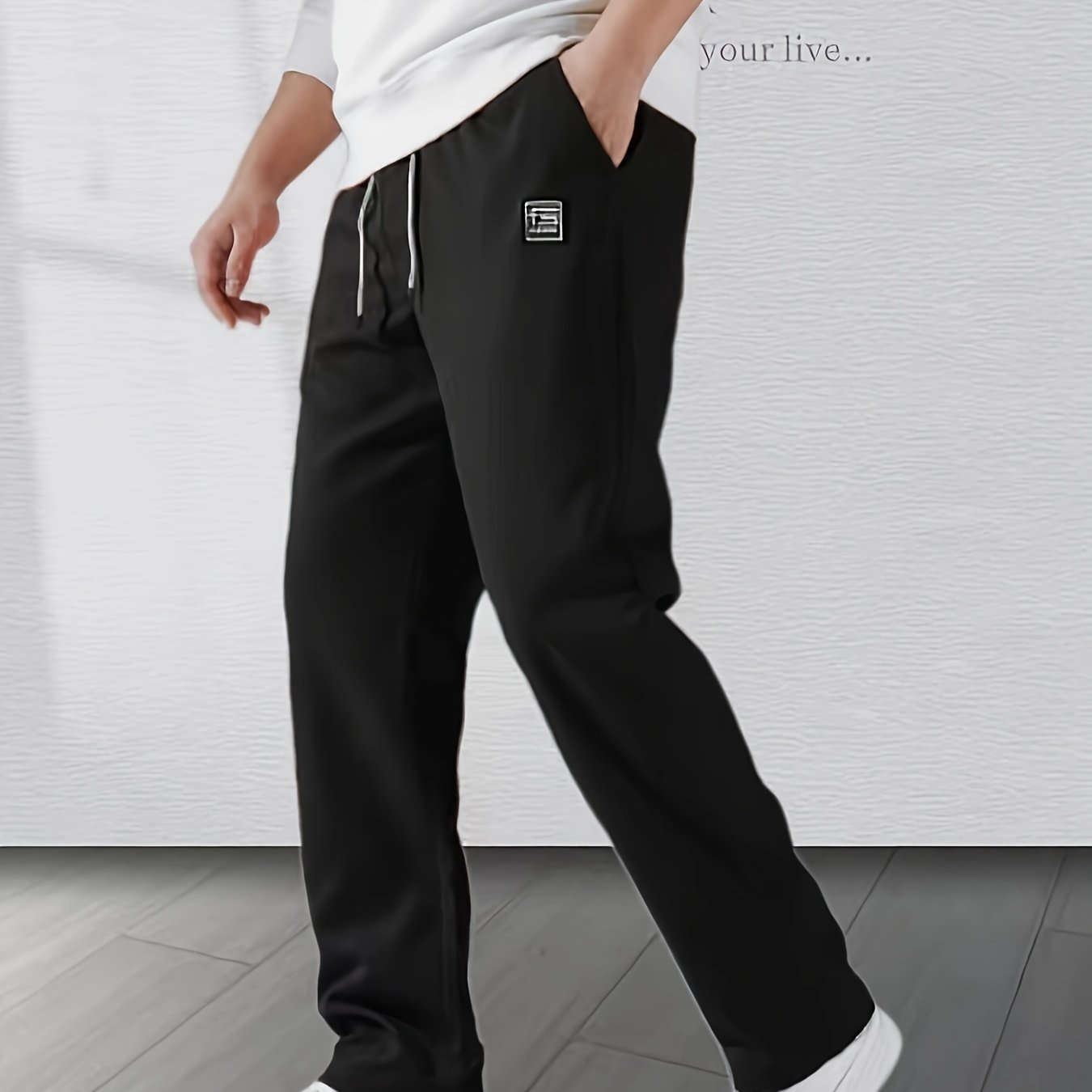 Fashionable Casual Long Pants - Comfortable Polyester for Men & Women   OAXG 