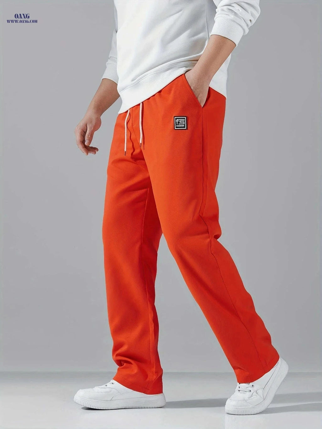Fashionable Casual Long Pants - Comfortable Polyester for Men & Women   OAXG 