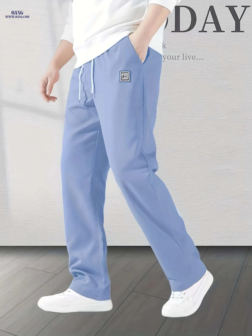 Fashionable Casual Long Pants - Comfortable Polyester for Men & Women   OAXG Tangerine / FR S